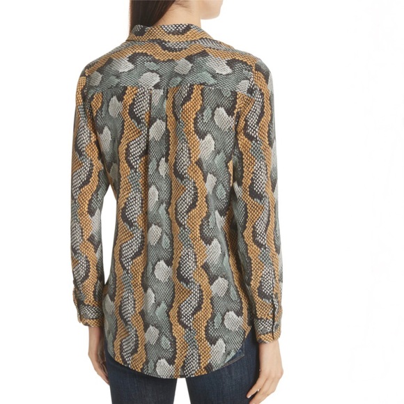Equipment Slim Signature Blouse Python - Picture 6 of 6
